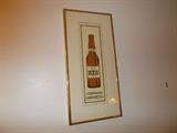 Framed Louisiana Longnecks DIXIE Beer Label Poster - 10" X 21" - a Classic!!!!!!!