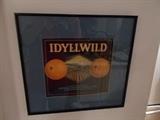 Framed/Matted IDYLLWILD Washington Navels Poster - Grown & Packed by Victoria Avenue Citrus Assn. - Riverside, Riverside County, California  