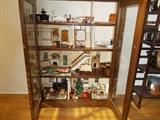 Doll House (4 Stories) in a VINTAGE Cabinet - home owner made/crafted the furnishings - GREAT PIECE!!!!!!!!!!!!!!!!!!!!!