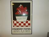 Ponchatoula Strawberry Festival Poster - April 2, 3 1977 - S Jones Patenotte artist - 100 IMP - BEAUTIFUL!!!!!!!!!!!