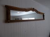 LONG Oak Framed Mirror - REALLY Pretty!!!!!!!