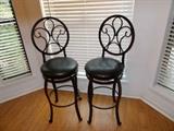 Pair of Matching Metal Bar Stools - will be sold as a pair!!!