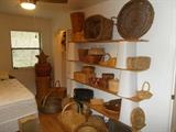 Sampling of BASKETS - we had LOTS of these at the "log cabin" sale...we have even MORE at this sale - all shapes & sizes.....