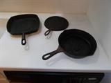 3 Black Cast Iron Skillets - All Sold Separately!!!!!!!!