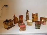 Set of 10 "Houses"...which really are BOXES!!!!  Sold as a set!!!!!!!!!
