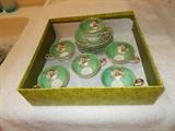 MADE IN OCCUPIED JAPAN Tea Set - 6 cups/saucers - in PRISTINE condition....SOLD AS A SET!!!!!  Really pretty set!!!!!
