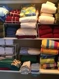 Large assortments of beach towels, napkins, place-mats, etc.