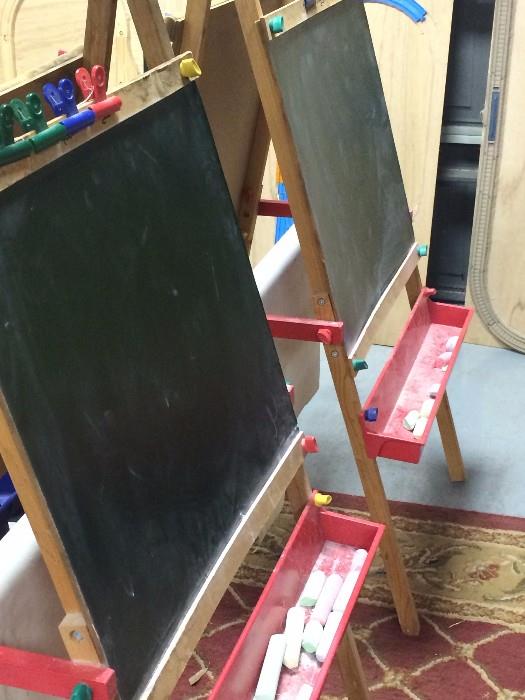 Melissa and Doug wooden chalk board easels
