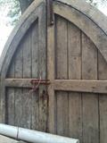 Antique arched doors from England (front view)