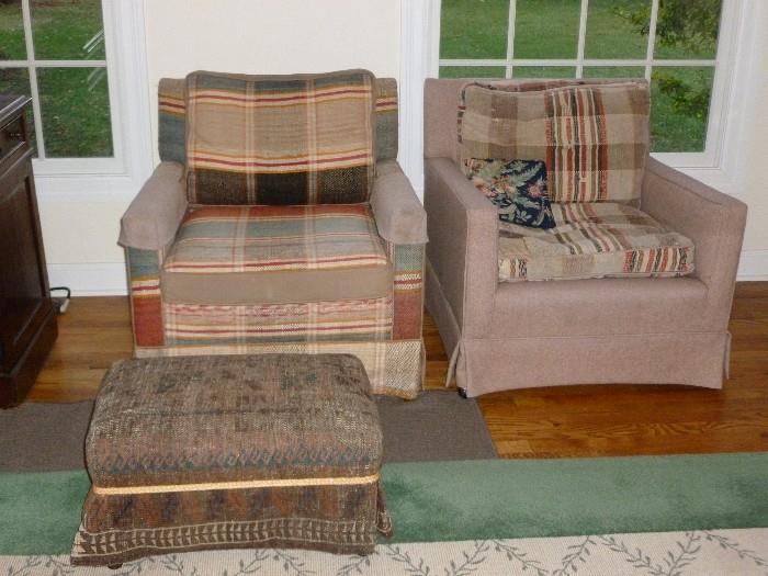 Pair of Paul McCob upholstered chairs