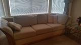 Beautiful Bamboo Couch, Love seat coffee table and end table