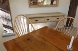 Farm Table and Chairs with Sideboard