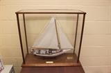 Model Chesmar III                                                               by shipbuilder Hugh H. Baldwin of Chestertown Md 1988                                                                                            26 x 27 x 9.5       Glass Case Size                        