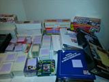 hundreds of baseball cards