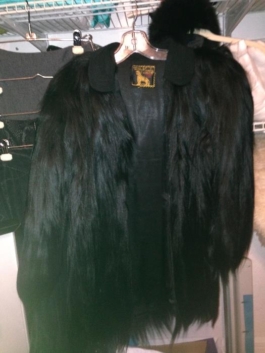 Gold Coast Monkey Fur jacket. There is another full length mink with matching hat.