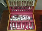 Set of "Virginian" Sterling Silver Flatware: Knives, Forks, Spoons and Serving Ware, 96 Separate Pieces