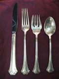 Reed and Barton "English Chippendale" Sterling Silver Flatware Service for 13 to 14, 65 total pieces
