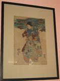 Japanese Theatrical Woodcut, 19th Century