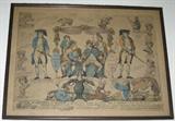 Continental 18th Century Style Political Cartoon.