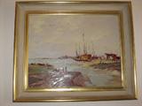 One of a Pair of Waterscapes Signed Kauffman
