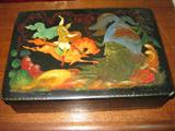 Wide Russian Lacquer Box.