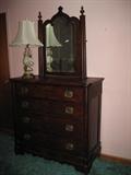 American Gothic Mahogany Veneer Chest, 3rd Quarter of the 19th Century