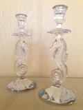 Waterford Crystal Sea Horse Candlesticks 
