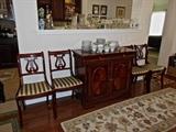 BROYHILL BUFFET/SERVER, DR CHAIRS