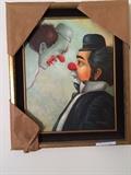 Spooky clown painting