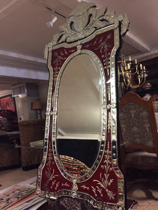 Venetian Mirror - extensively beveled and etched