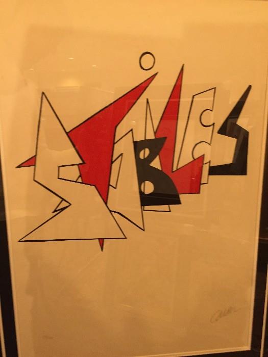 Calder Litho - Hand Signed and Numbered by Artist