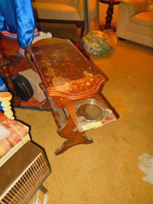 Antique smoking table.