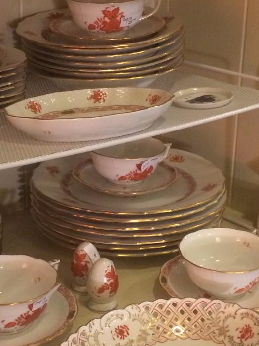 Large selection of Herend handpainted china 