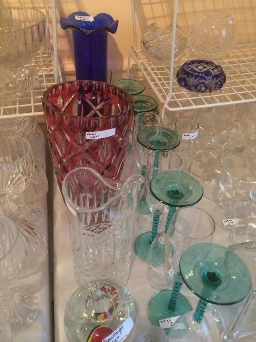 Colorful glassware