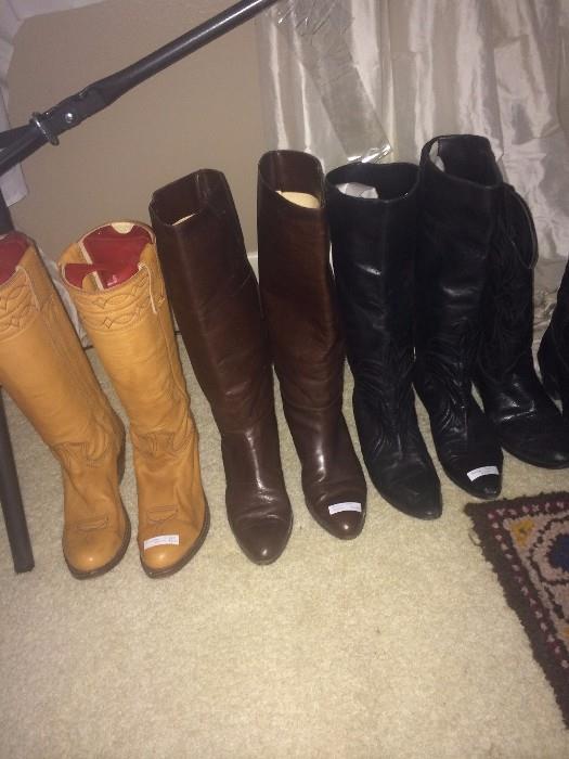Large selection of boots and shoes