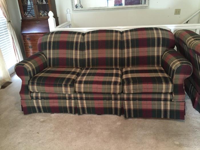 Plaid Sofa and Loveseat - PRESELL AVAILABLE.  $300 FOR BOTH.  Call Freda 404-660-7029 to purchase early so that we can have more check out space.  No other items can be viewed or will be offered for early sale.  