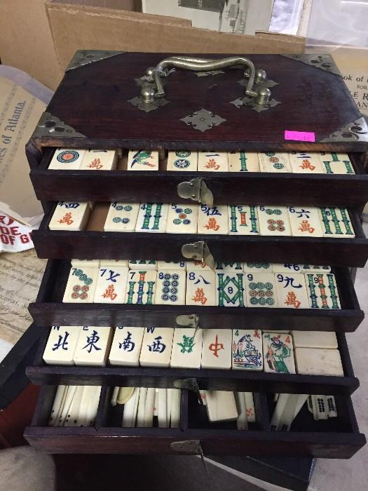 Antique Chinese game  Mahjong