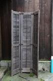 shutter unique antique privacy screen with optional wooden shelf to use as a display. $200