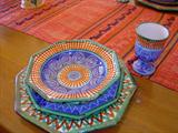 Hand painted in France. Set for 10