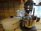 Kitchen Aid mixer; Le Creuset dutch oven