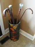 canes and umbrella stand