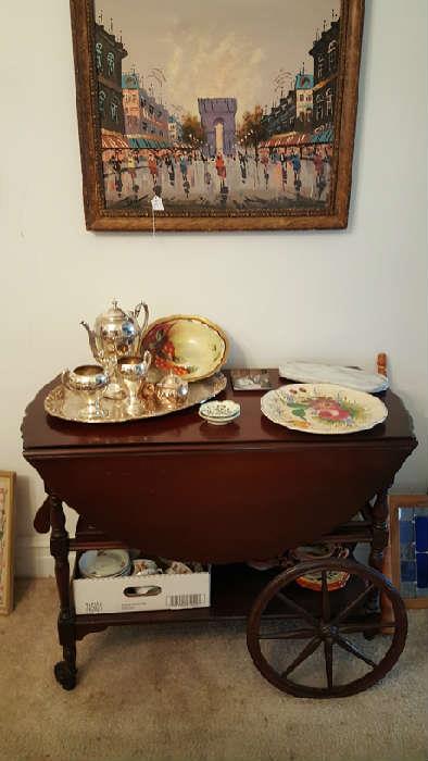 Tea cart, original painting