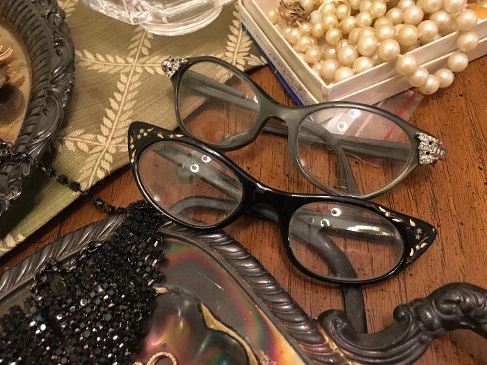 French vintage cat eye glasses