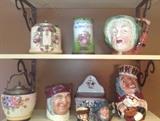 Old English Biscuit Barrels & Toby Mugs