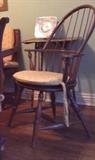 Windsor Style Chair, Folk Art "Checkers" Table