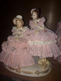 Double Dresden china dolls