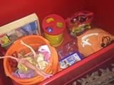 Toy box with toys