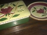 Ceramic trinket box and coaster 