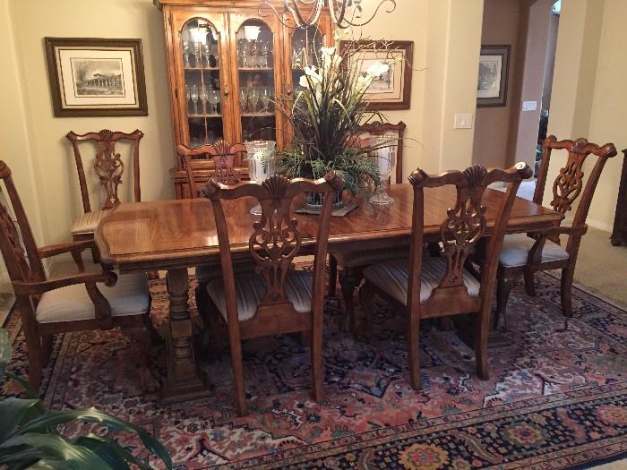 Renfrew Hall by Sears table and chairs and china cabinet