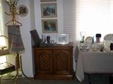 server and brass coat rack